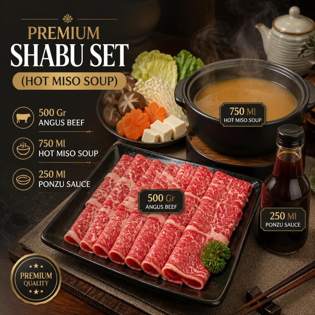 Premium Shabu Set Hot Miso Soup Shaburi